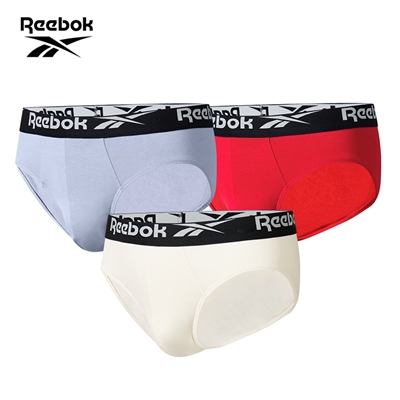 锐步（Reebok）内裤男三角裤 红色/贝色/浅蓝