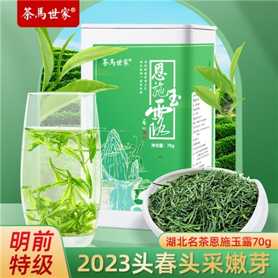 茶马世家恩施玉露2023新茶叶明前特级蒸青绿茶富硒开园头采春茶70g