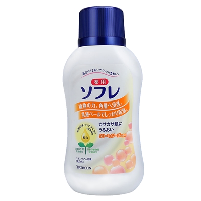 巴斯克林舒芙蕾入浴液 （米乳香） 720ml（日本进口 沐浴露 植物奶浴沐浴乳）